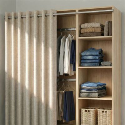 Tringle à rideaux + 2 supports en "S" GoodHome Atomia 200 cm