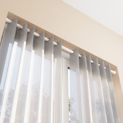 Tringle à rideaux extensible Anafi GoodHome blanc mat L.200/330cm