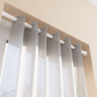 Tringle à rideaux extensible Anafi GoodHome blanc mat L.60/90cm