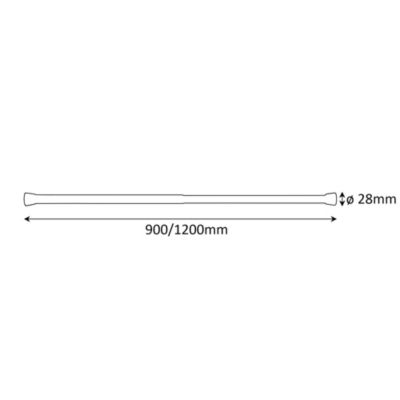 Tringle à rideaux extensible Anafi GoodHome mat blanc L.90/120cm