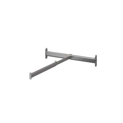 Tringle coulissante de face en acier gris GoodHome Atomia L. 46,3 x P. 58 cm