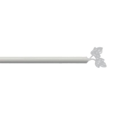Tringle Déco Extensible "Feuillina" 80-110cm Blanc