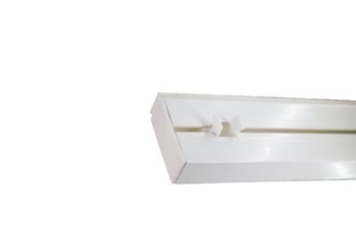Tringle déco Rail PVC blanc 1 voie de 200cm