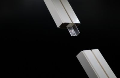 Tringle déco Rail PVC blanc 1 voie de 200cm