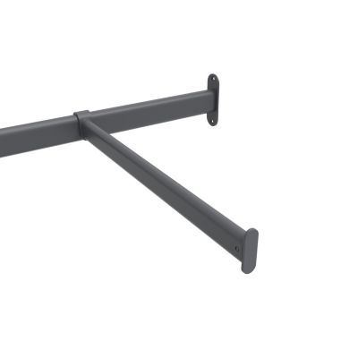 Tringle de face duo en acier gris GoodHome Atomia L. 100cm x P. 40 cm