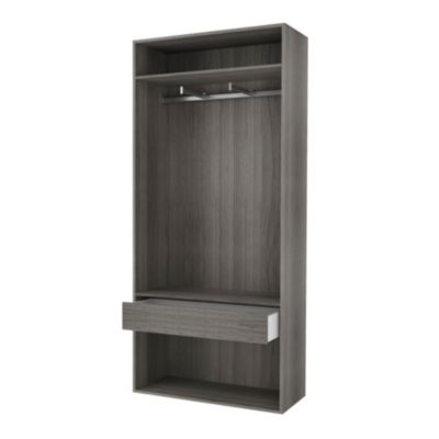 Tringle de face duo en acier gris GoodHome Atomia L. 100cm x P. 40 cm