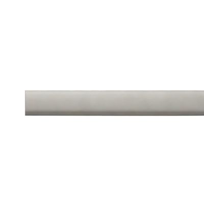 Tringle de penderie ovale acier blanc 1,5 m de 3 x 1,5 cm