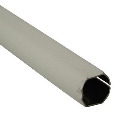 Tringle de penderie ovale acier blanc 1 m de 2 x 1,7 cm