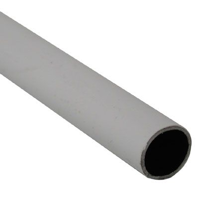 Tringle de penderie ronde acier blanc Ø1,8 x 150 cm