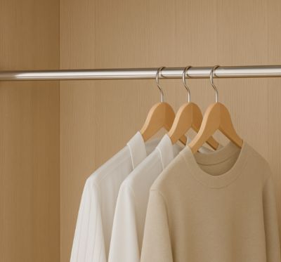 1 paire (2 pièces) SOTECH Supports de Tringle d'armoire Chromé brillant pour Tringles à vêtements avec Supports de tringle d'armoire 25 mm Supports de tringle d'armoire