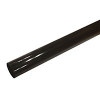 Tringle de penderie ronde acier noir Ø2,5 x 150 cm