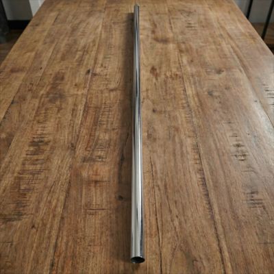 Tringle de penderie ronde métal chromé Ø2,5 x 200 cm