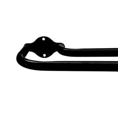 Tringle double incurvée extensible noir mat D19/16 mm / 140 à 220 cm