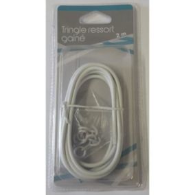 Tringle ressort gainé - Marque - 2m - Blanc - Classique - Intérieur