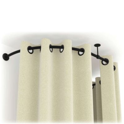 Tringle à rideau demi-cercle D20 mm, Kit mural et plafond complet