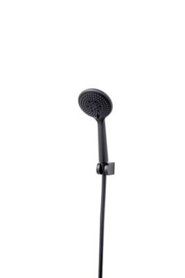 Trio douchette + flexible + support GoodHome Cavally noir