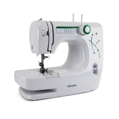 TRIOMPH ETF1527 Machine à Coudre Domestique Blanc-Vert 33,5 x 14,5 x 24 cm