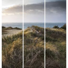 Triptyque sur toile dune vue mer 90x97 cm Fabriqué en France