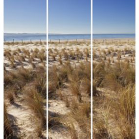 Triptyque sur toile plage sables 90x97 cm - Fabriqué en France