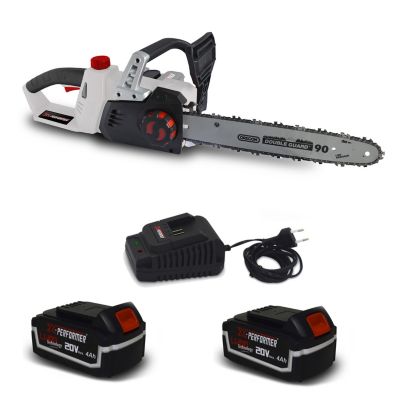Tronçonneuse 40V (2x20V) X-Performer XPTRO40LI-2B - Double Sécurité - Graissage Auto + 2 Batteries 4 Ah - chargeur
