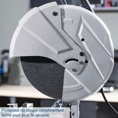 Tronçonneuse à métaux MT150 Scheppach - 2600W - 4200 tr/min - capacité de coupe max 115 mm - angle d'onglet 45/0/30degré