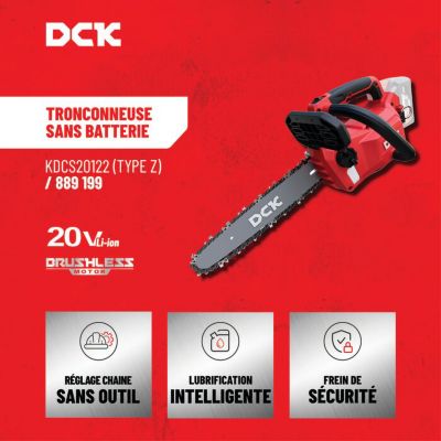 Tronçonneuse sans fil - DCK - 20 V - Sans batterie