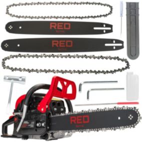 Tronçonneuse Thermique  5,7 Cv  +2  Guides 16'' 18'' Et Accessoires Offert