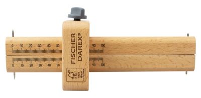 Trusquin de menuisier en bois Fischer Darex l.18.5 cm x L.7.5 cm