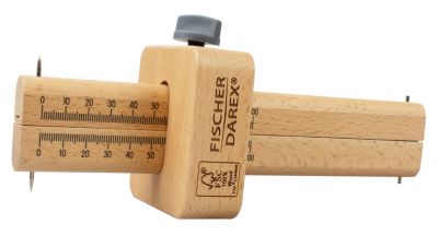 Trusquin de menuisier en bois Fischer Darex l.18.5 cm x L.7.5 cm