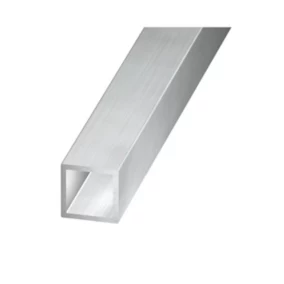 Tube carré aluminium brut 20 x 20 mm, 2 m