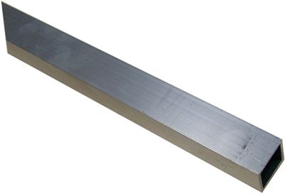 Tube carré aluminium brut 20 x 20 mm, 2 m