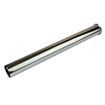 Tube d'extension de siphon de vidange rond avec une finition chromée brillante en laiton Kibath