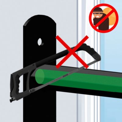Tube en acier pour grille de défense télescopique noir Ø12 mm Afbat