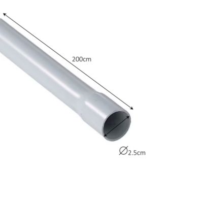 Tube IRL Diall ø25 mm Longueur 2 m gris