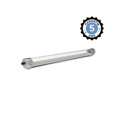 Tube LED 1200mm - 35W - 5950lm - 4000K - IP67/69K - Inox - Garantie 5 ans