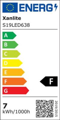 Tube LED Amled S19 ⌀3,8cm L.31cm 638lm 7W 50W Blanc chaud Xanlite Blanc