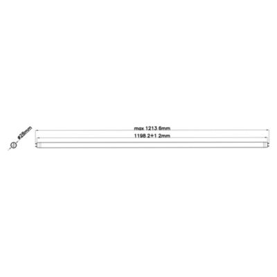 Tube LED T8 L.123.1cm 1800lm 17.5W blanc chaud Jacobsen