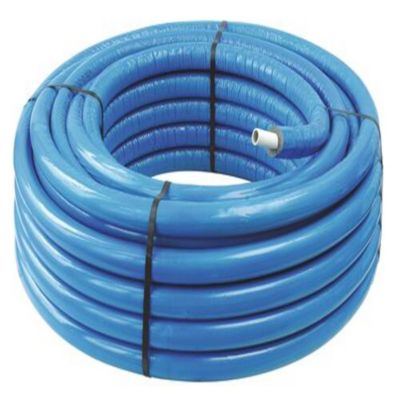 Tube multicouche D20 isolé bleu en couronne 50m - Isolant 8mm - Somatherm For You