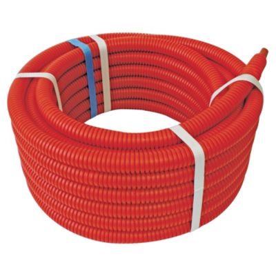 Tube PER-B - Pré-gainé diam 13/16 mm - Couronne 100m - Rouge - NF - Somatherm For You