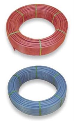 Tube PER PEX-b nu - diam : 12X10mm - couronne 120 ML - rouge