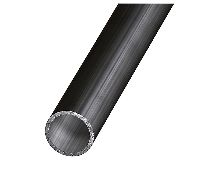 Tube acier rond revêtu ABS rainuré, diamètre 28 mm, série CS