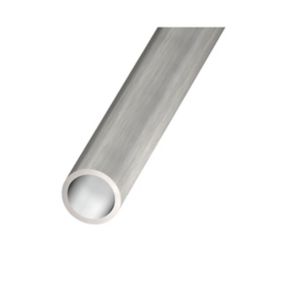 Tube rond aluminium brossé 10 mm, 1 m