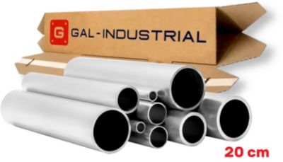 TUBE RONDE EN ALUMINIUM GAL-INDUSTRIAL 40x1mm fi40 20cm TUBE EN ALUMINIUM + COUPE SUR MESURE