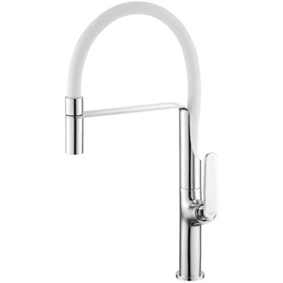 TUBIG Mitigeur évier chromé blanc bec flexible déclipsable hauteur 468 mm - THERMADOR - TUB13B