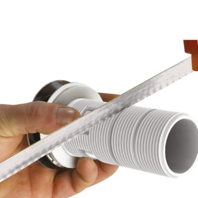 Tubulure extra-plate lavabo, bonde universelle H.100 recoupable sortie Ø32mm - Valentin