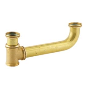 Tubulure pour évier 2 cuves entraxe maximum 260 mm en laiton sans siphon - VALENTIN - 00 380100 009 00