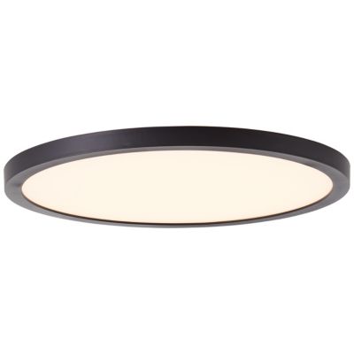 TUCO Plafonnier noir/blanc LED intégrée 16W plastique ampoule incluse
