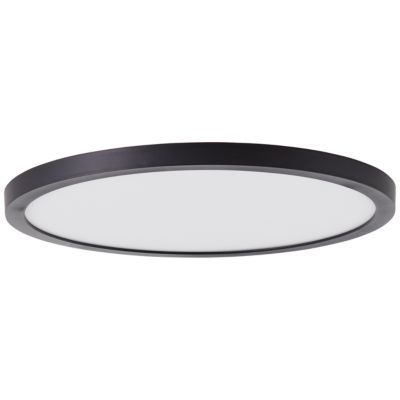 TUCO Plafonnier noir/blanc LED intégrée 16W plastique ampoule incluse