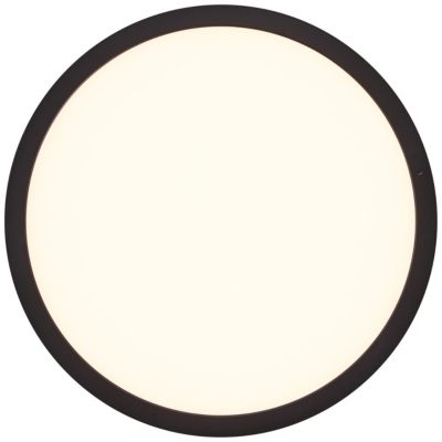 TUCO Plafonnier noir/blanc LED intégrée 16W plastique ampoule incluse