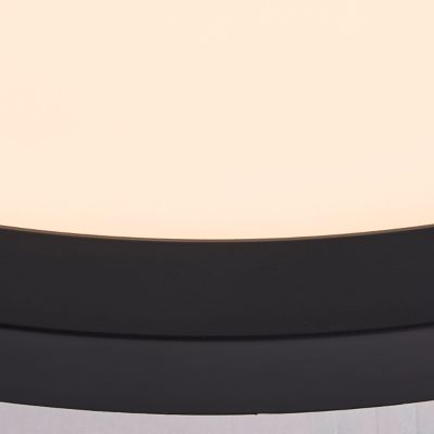 TUCO Plafonnier noir/blanc LED intégrée 16W plastique ampoule incluse